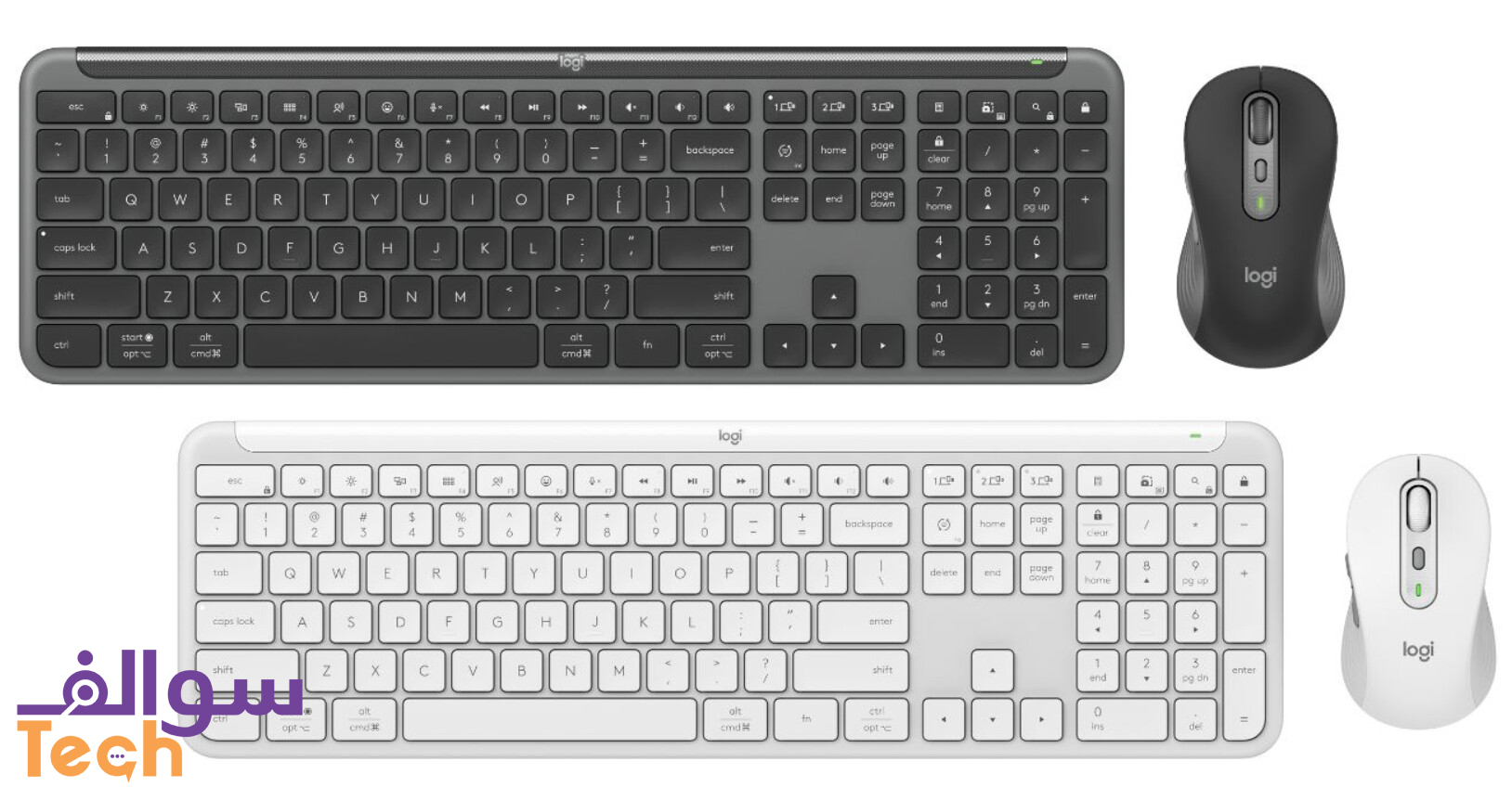 لوحة المفاتيح والفأرة Signature Slim Combo K950 من Logitech